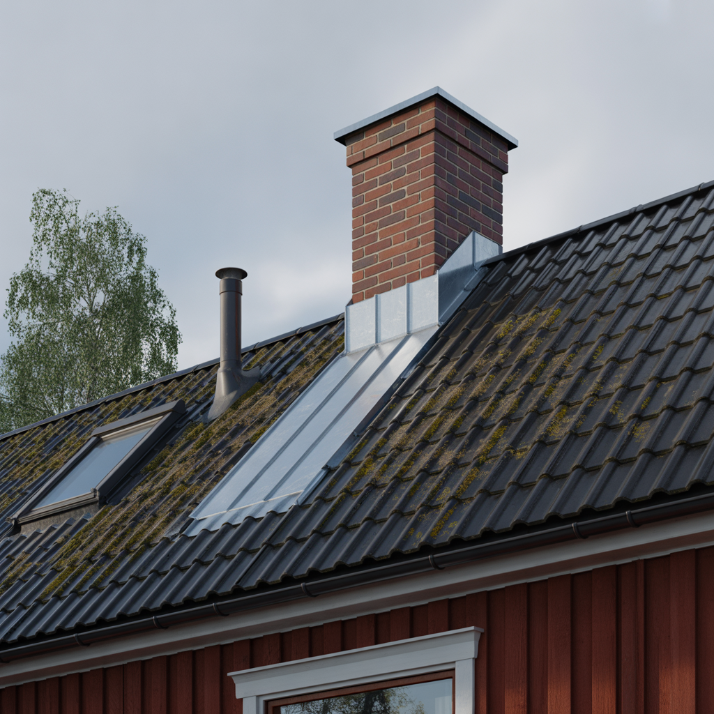 felsokning av lackage runt skorsten och takgenomforingar